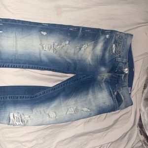 True religion section straight ripped jeans